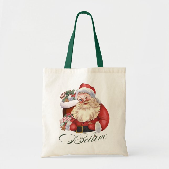 Sac fourre-tout Père Noël vintage (Devant)