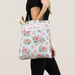 Sac fourre-tout personnalisable à motif aquarelle 