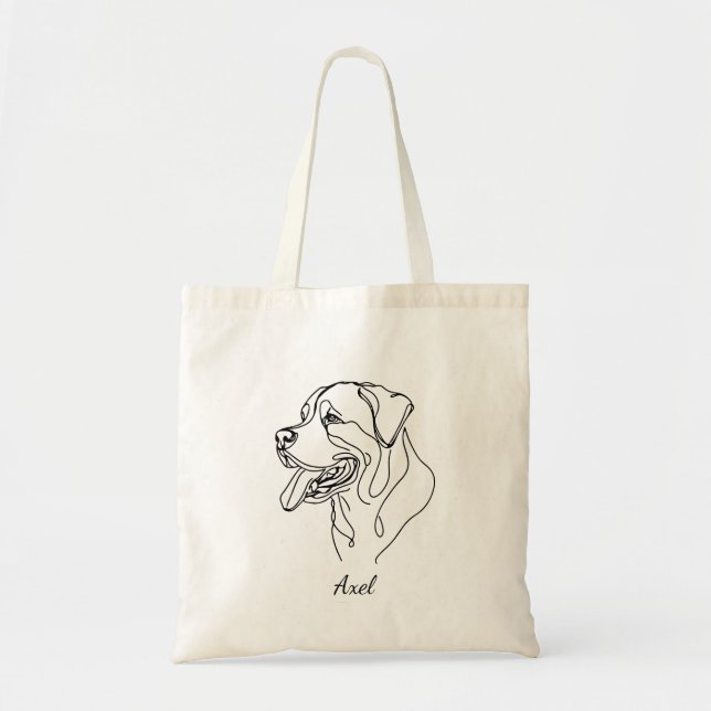 Sac fourre-tout personnalisable Rottweiler (Devant)