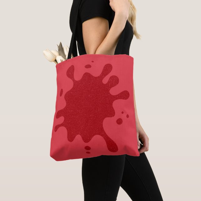 Sac fourre-tout personnalisable Tomato Red Splatte (De près)