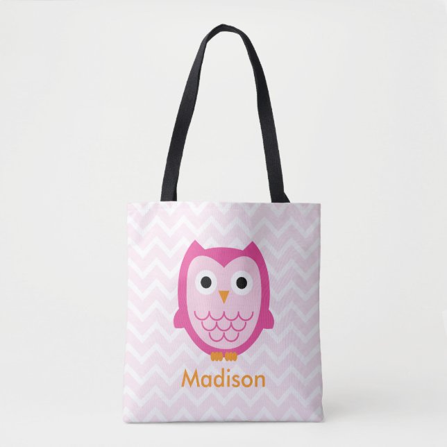 Sac fourre-tout personnalisé à hibou (Devant)