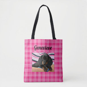 Sac fourre-tout personnalisé à rose d'empreinte 