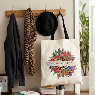 Sac fourre-tout personnalisé arc-en-ciel et emprei