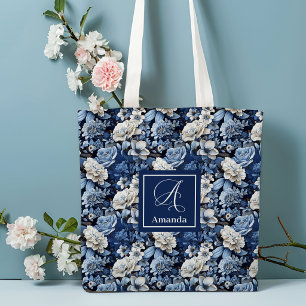 Sac fourre-tout personnalisé aux élégantes fleurs