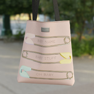 Sac fourre-tout personnalisé avec des épingles à c