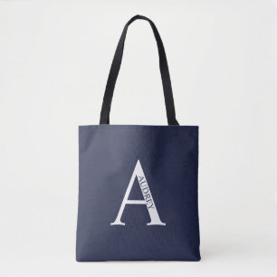 Sac fourre-tout personnalisé avec monogramme et no