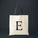 Sac fourre-tout personnalisé avec monogramme et no<br><div class="desc">Cadeau personnalisé avec monogramme et nom
présente un monogramme et un nom personnalisés dans un style de police serif classique.

Parfait pour un mariage,  des vacances,  une réunion de famille et pour toutes les occasions spéciales.</div>