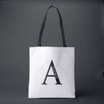 Sac fourre-tout personnalisé avec monogramme et no<br><div class="desc">Cadeau personnalisé avec monogramme et nom
caractéristiques personnalisées monogramme et nom dans un style de police serif classique.</div>