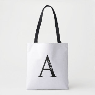 Sac fourre-tout personnalisé avec monogramme et no