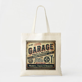Sac fourre-tout personnalisé de garage vintage