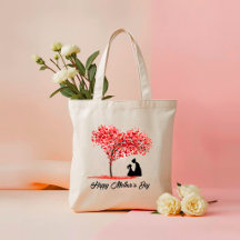 Sac fourre-tout personnalisé de l'amour entre mère