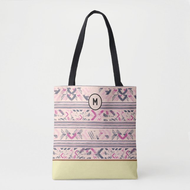 Sac fourre-tout personnalisé de Motif textile Abst (Devant)