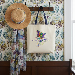 Sac fourre-tout personnalisé de plaquette papillon