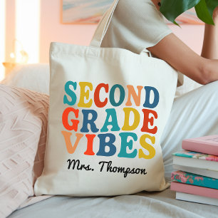 Sac fourre-tout personnalisé de professeur rétro,