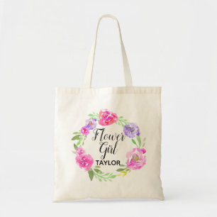 Sac fourre-tout personnalisé Fleur florale fille
