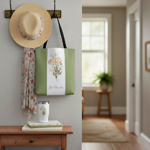 Sac fourre-tout personnalisé fleur sauvage