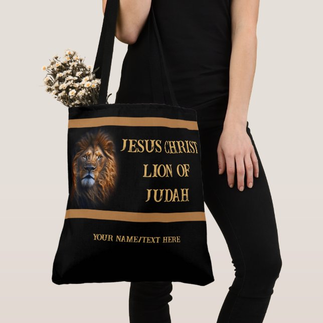 Sac fourre-tout Personnalisé Jésus Christ Lion De  (De près)
