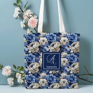 Sac fourre-tout personnalisé Luxe Fleurs d'ivoire 