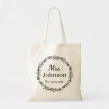 Sac fourre-tout personnalisé Mme Couronne Mariage