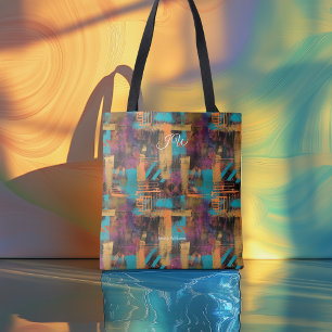 Sac fourre-tout personnalisé moderne abstrait avec
