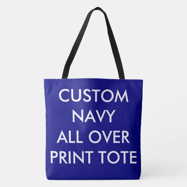 Sac fourre-tout personnalisé NAVY avec impression  (Devant)