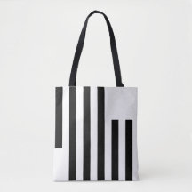 Sac fourre-tout personnalisé noir et blanc élégant