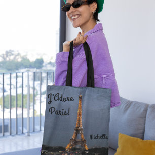 Sac fourre-tout personnalisé par Paris à J'Adore