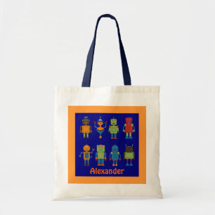 Sac fourre-tout personnalisé pour enfant Amis Robo