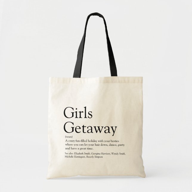 Sac fourre-tout personnalisé pour une escapade ent (Devant)