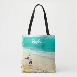 sac fourre-tout personnalisé sur la plage