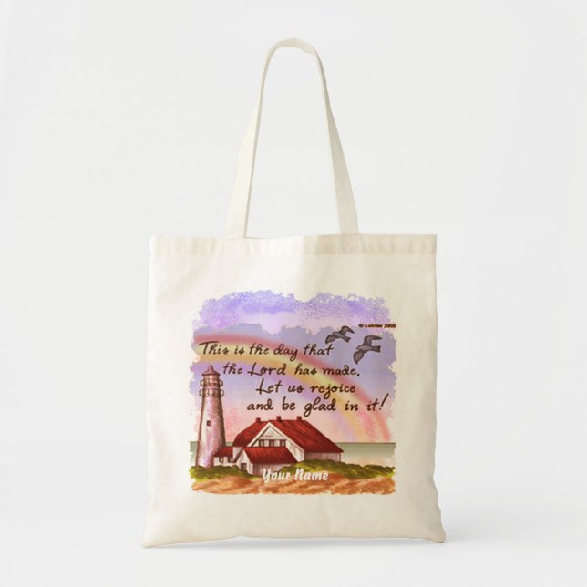 Sac fourre-tout phare chrétien heureux (Devant)