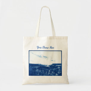Sac fourre-tout photo bleu vintage