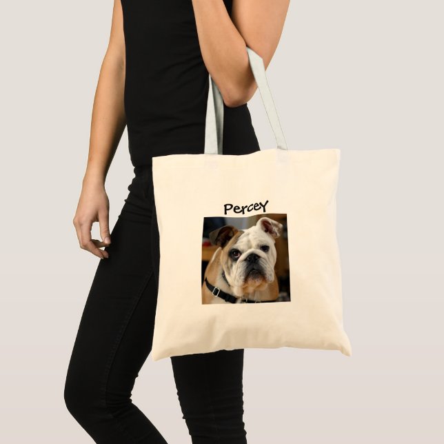 Sac fourre-tout photo de chien personnalisé (Devant (produit))