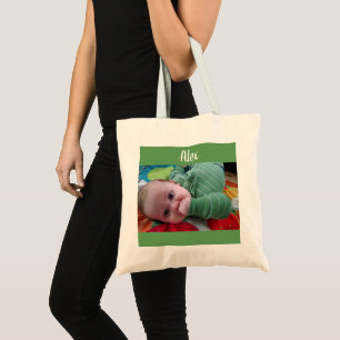 Sac fourre-tout photo et nom personnalisé