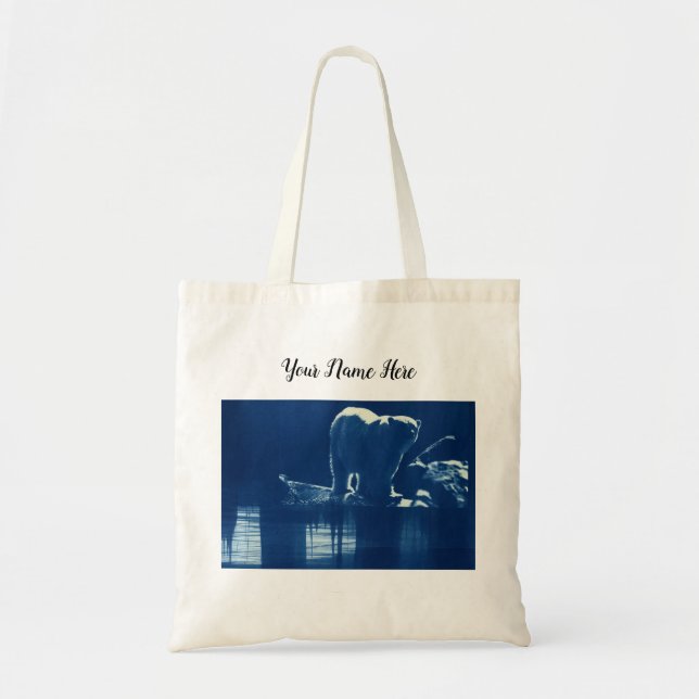 Sac fourre-tout photo Ours bleu vintage (Devant)