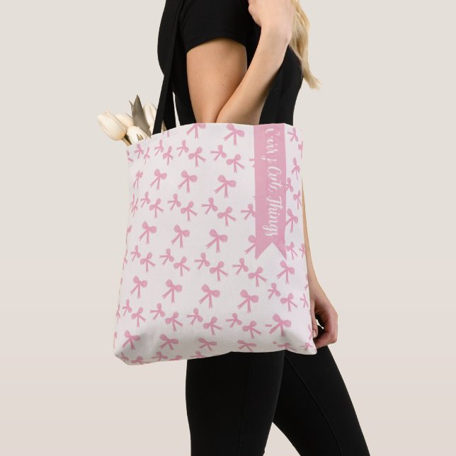 Sac fourre-tout Pink Bow Dreams (De près)