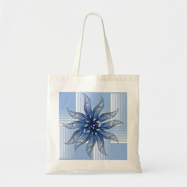 Sac fourre-tout - Pinwheel en plumes en bleu (Devant)