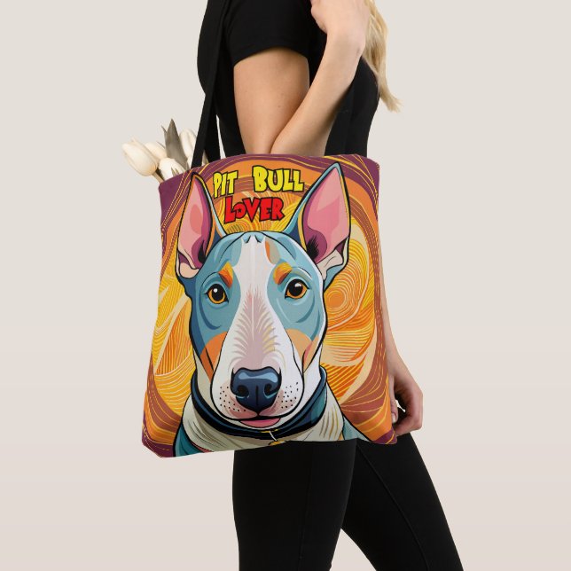 Sac fourre-tout Pitbull mignon et coloré (De près)