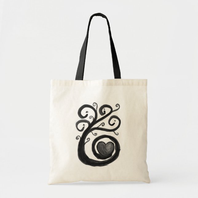 Sac fourre-tout Plante Coeur Enky Curly Monochrome (Devant)