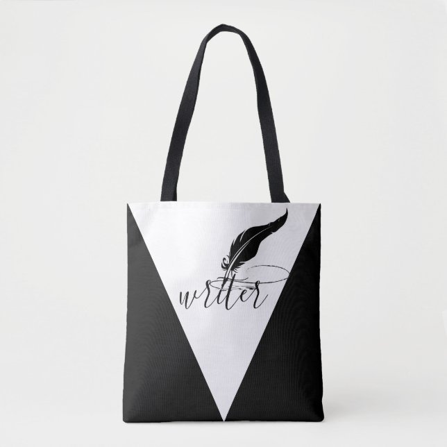 Sac fourre-tout plume personnalisée (Devant)