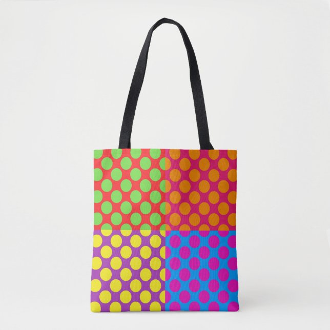 Sac fourre-tout point Polka mignon (Devant)