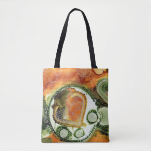 Sac fourre - tout pointillé orange