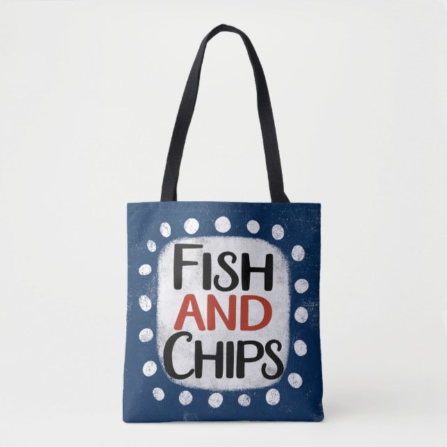 Sac fourre-tout Poisson Et Chips (Devant)