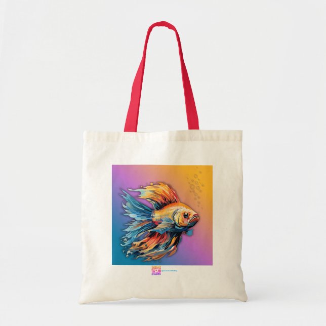 Sac fourre-tout POISSON ROUGE COLORÉ  (Devant)
