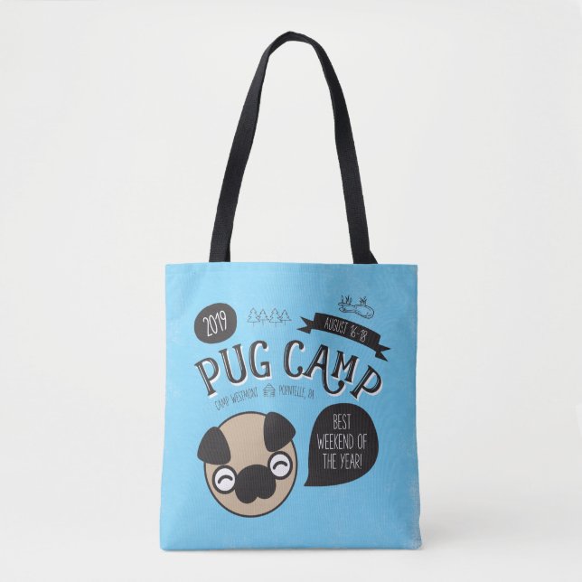 Sac fourre-tout polychrome au camp 2019 de carlin (Devant)