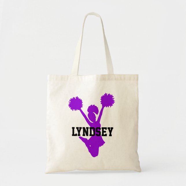 Sac fourre-tout Pom-pom girl violet (Devant)
