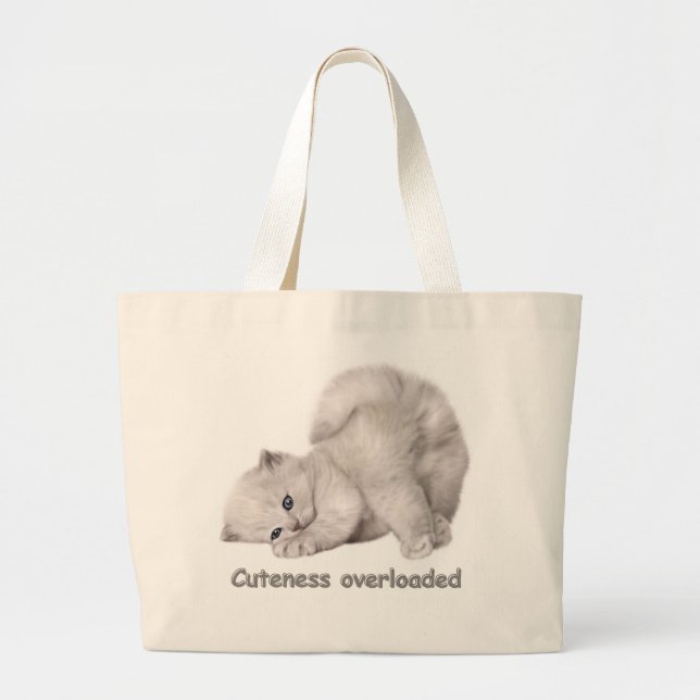 Sac fourre-tout portrait de chaton adorable (Devant)