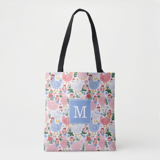 Sac fourre-tout Poules Fantaisistes (Devant)