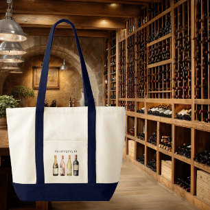 Sac fourre-tout pour amateur de vin avec citation