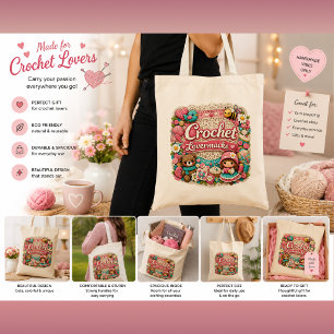 Sac fourre-tout pour amoureux du crochet   Sac cad